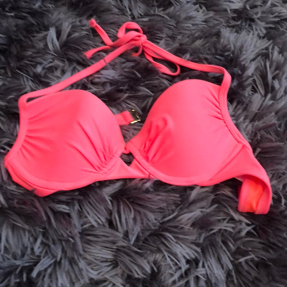 Cute coral bikini top